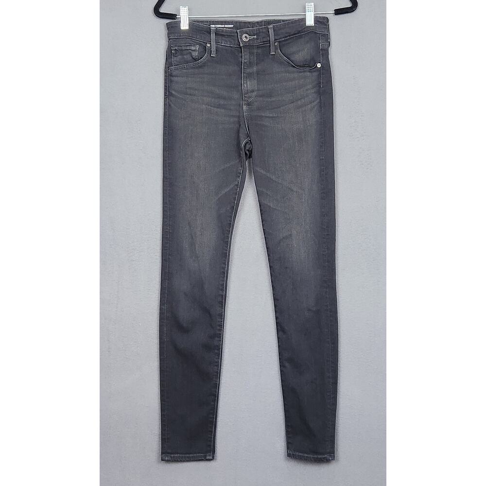 AG Adriano Goldschmied Jeans Womens Size 26R Black High Rise Skinny 28X29"